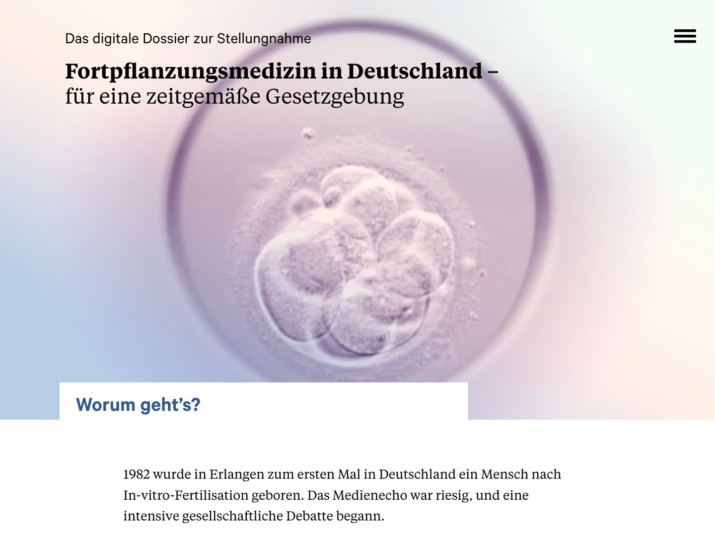 Startseite Fortpflanzungsmedizin in Deutschland